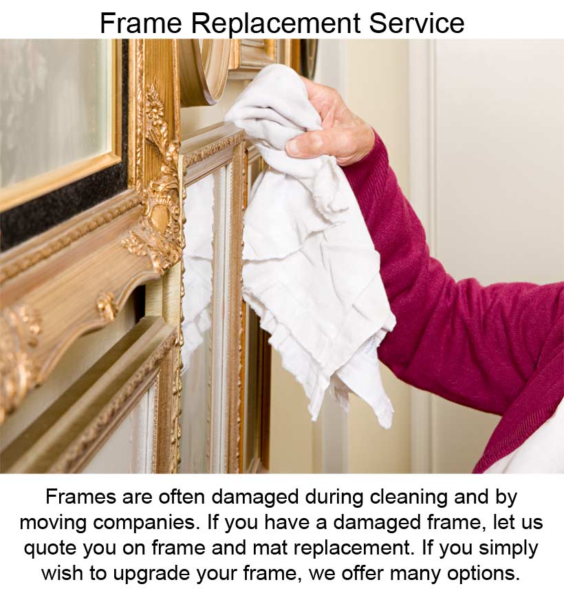 Frame Replacement Services - Replacing Frames That fall From Cleaning